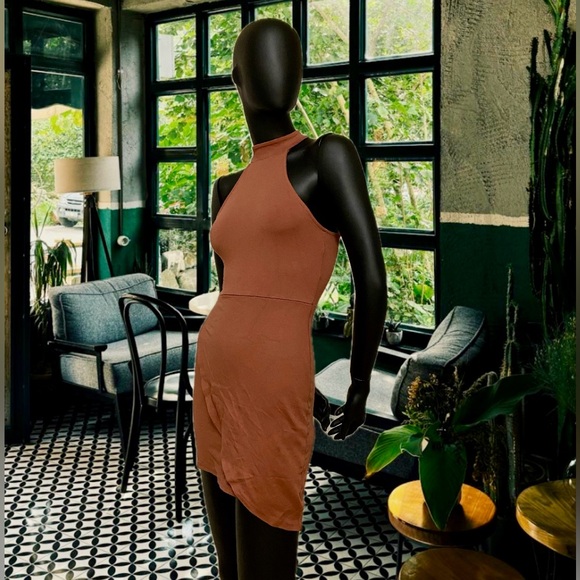 Halter-Neck Short Dress - Picture 1 of 6